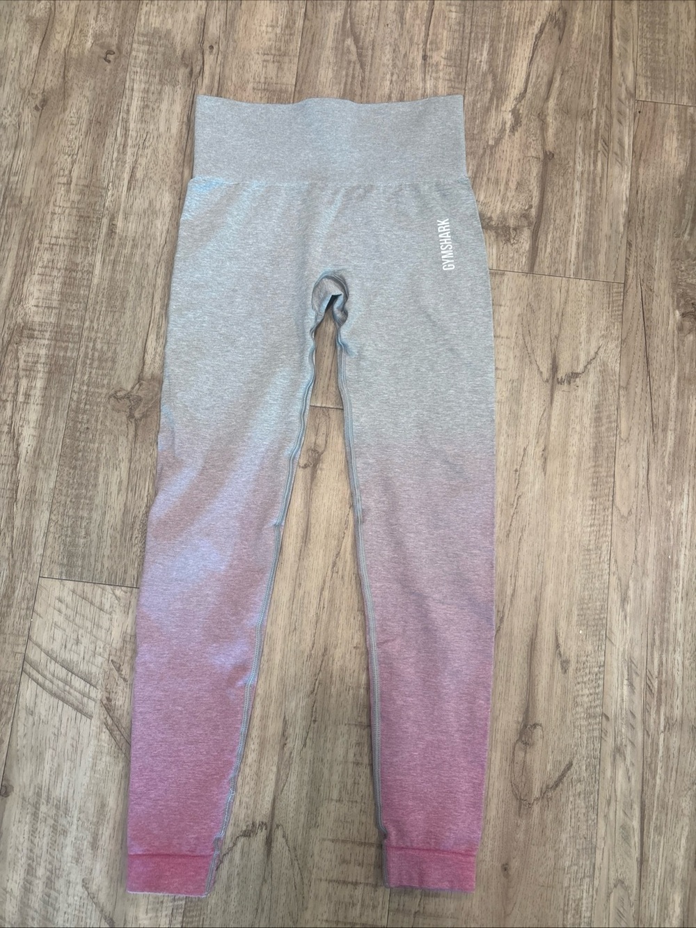 Women’s xs Gymshark Gray-to-Pink Ombre High-Waist Leggings